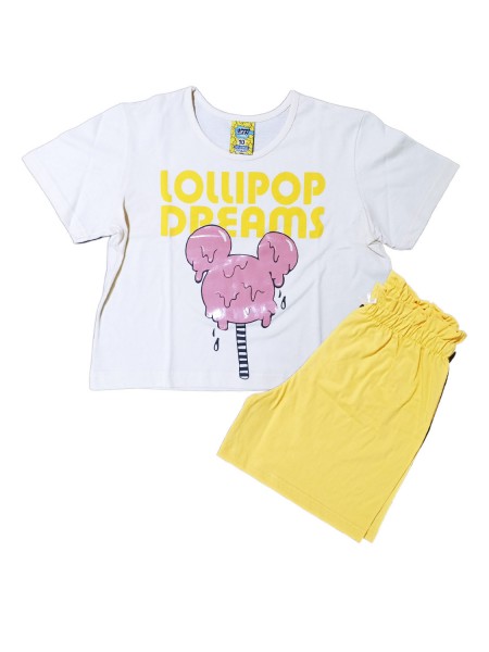 LIKE Παιδική Πυτζάμα Καλοκαιρινή για κορίτσι #223-0257 Λευκό LIKE Παιδική Πυτζάμα Καλοκαιρινή για κορίτσι #223-0257 Λευκό