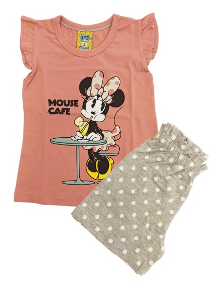 LIKE Παιδική Πυτζάμα Καλοκαιρινή για κορίτσι 1-5 ετών #223-0330 Σομόν