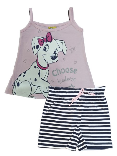 LIKE Παιδική Πυτζάμα Καλοκαιρινή Α/Μ για κορίτσι 1-5 ετών Σκυλάκι #222-0321 Ροζ LIKE Παιδική Πυτζάμα Καλοκαιρινή Α/Μ για κορίτσι 1-5 ετών Σκυλάκι #222-0321 Ροζ