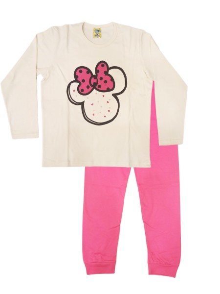 LIKE Παιδική Πυτζάμα Χειμωνιάτικη για Κορίτσι 6-16 ετών #122-0250 Εκρού LIKE Παιδική Πυτζάμα Χειμωνιάτικη για Κορίτσι 6-16 ετών #122-0250 Εκρού