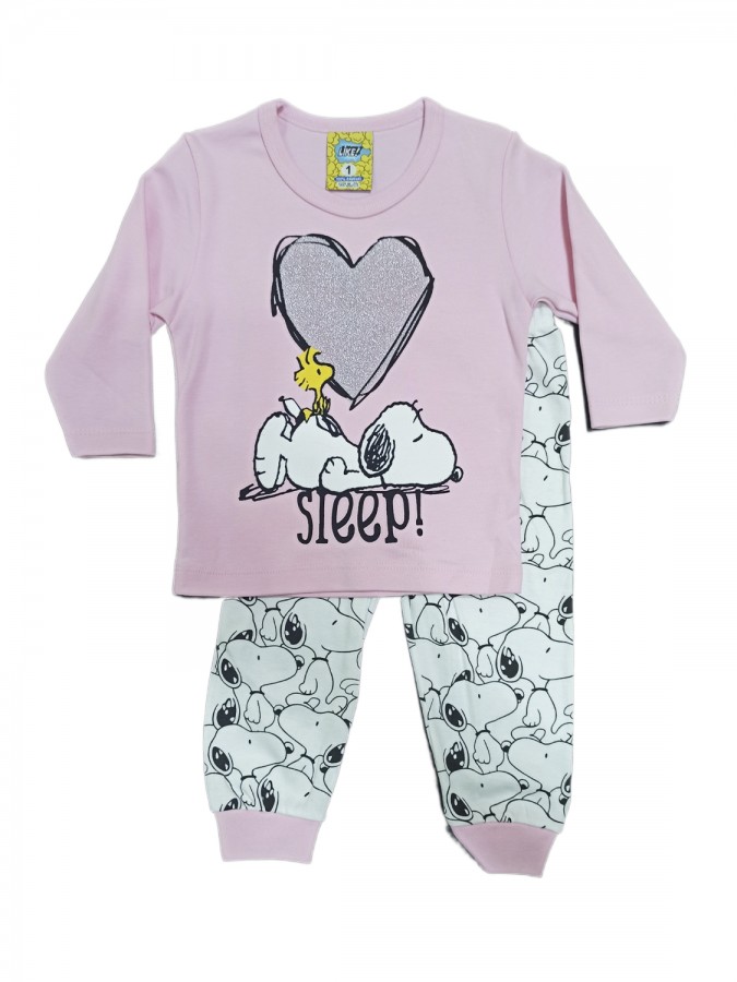 LIKE Bebe Πυτζάμα Χειμωνιάτικη για Κορίτσι 1-6 ετών Puppy #122-0327 Ροζ LIKE Bebe Πυτζάμα Χειμωνιάτικη για Κορίτσι 1-6 ετών Puppy #122-0327 Ροζ