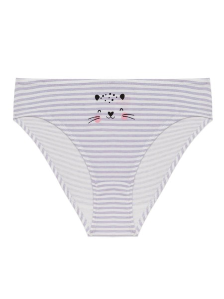 MINERVA Παιδικό Κυλοτάκι Βαμβακερό για Κορίτσι 3ΤΕΜ “cat faces” #42212 Πολύχρωμα