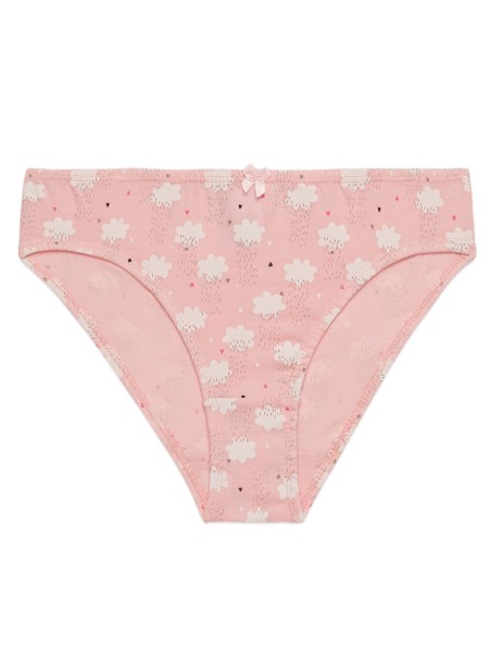 MINERVA Παιδικό Κυλοτάκι Βαμβακερό για Κορίτσι 3ΤΕΜ “happy clouds” #42213 Πολύχρωμα