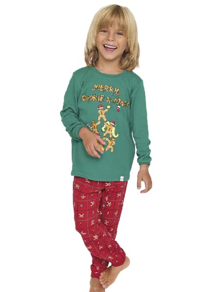 MUYDEMI Παιδική Πιτζάμα Χειμωνιάτικη 2-16 ετών XMAS #MUY577675 Πράσινο