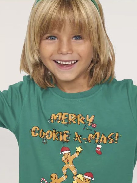 MUYDEMI Παιδική Πιτζάμα Χειμωνιάτικη 2-16 ετών XMAS #MUY577675 Πράσινο MUYDEMI Παιδική Πιτζάμα Χειμωνιάτικη 2-16 ετών XMAS #MUY577675 Πράσινο