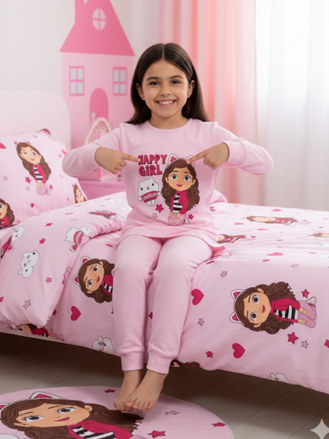 NINA CLUB Παιδική Πυτζάμα Χειμωνιάτικη για Κορίτσι 1-5 ετών #25-254 Ροζ NINA CLUB Παιδική Πυτζάμα Χειμωνιάτικη για Κορίτσι 1-5 ετών #25-254 Ροζ