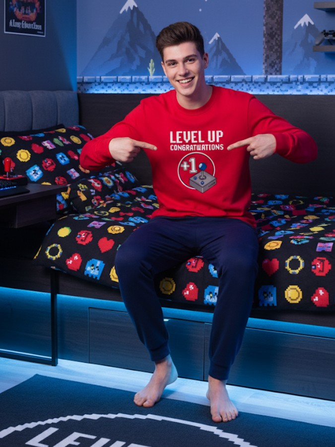 NINA CLUB Εφηβική Πυτζάμα Χειμωνιάτικη για αγόρι 12-16 ετών #25-512 Κόκκινο