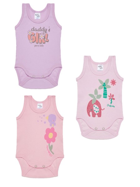 PRETTY BABY Παιδικό Ζιπουνάκι τιράντα για Κορίτσι 3ΤΕΜ Daddy's Girl #14847 multi