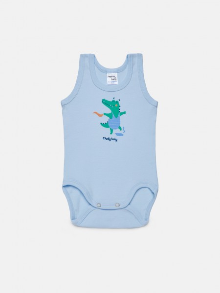 PRETTY BABY Παιδικό Ζιπουνάκι τιράντα με Σχέδιο για Αγόρι 2ΤΕΜ Κροκοδειλάκι #34316 multi