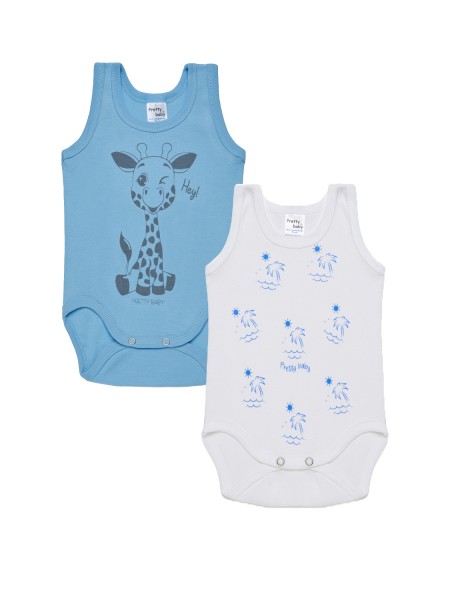 PRETTY BABY Παιδικό Ζιπουνάκι τιράντα με Σχέδιο για Αγόρι 2ΤΕΜ Καμηλοπάρδαλη #34317 multi