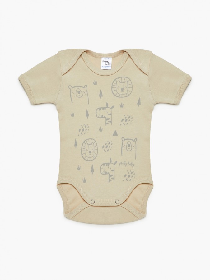 PRETTY BABY Παιδικό Ζιπουνάκι κοντό μανίκι με Σχέδιο για Αγόρι 2ΤΕΜ Love Dad #34414 ΛΕΥΚΟ-ΑΝΟΙΚΤΟ ΜΠΕΖ