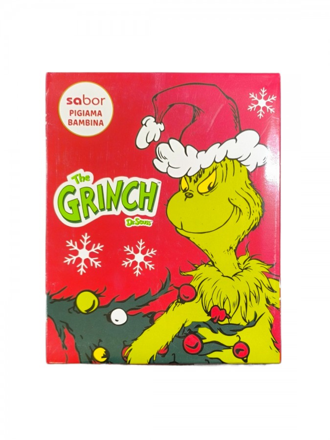 SABOR Παιδική Πιτζάμα Χειμωνιάτικη 4-10 ετών XMAS GRINCH #7373 Kόκκινο