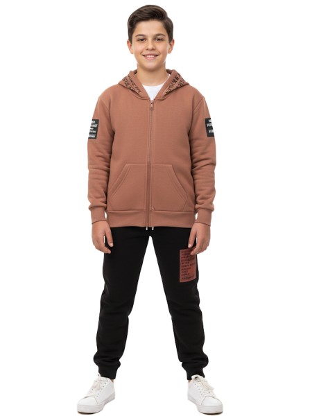 TRAX Εφηβική Φόρμα με ζακέτα για Αγόρι 6-16 ετών - 46841 Κεραμιδί