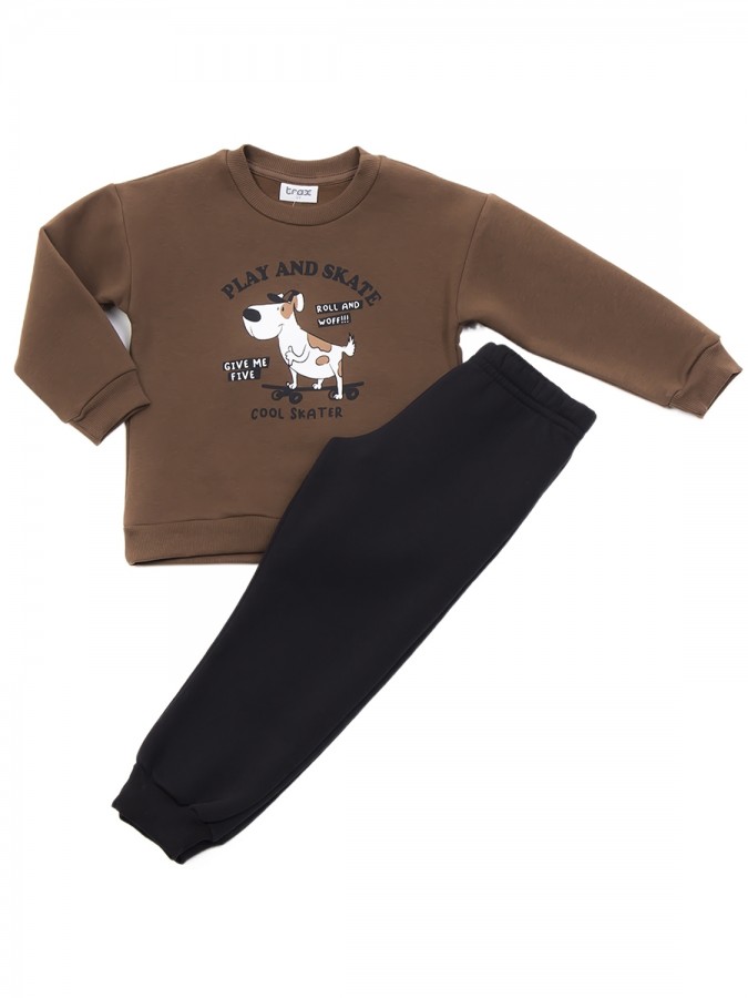 TRAX Παιδική Φόρμα για Αγόρι 1-6 ετών - 42929 Καφέ TRAX Παιδική Φόρμα για Αγόρι 1-6 ετών - 42929 Καφέ