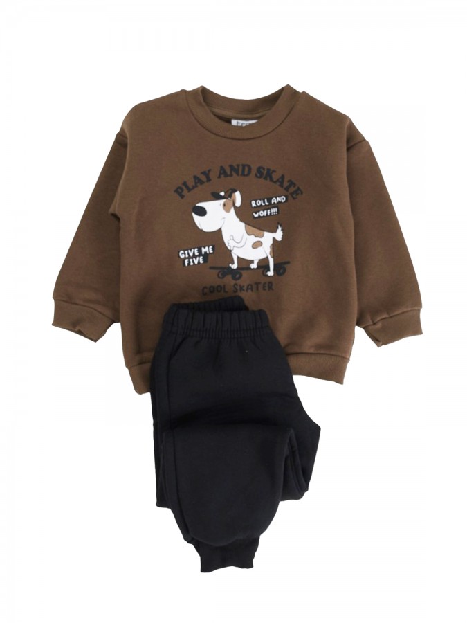 TRAX Παιδική Φόρμα για Αγόρι 1-6 ετών - 42929 Καφέ TRAX Παιδική Φόρμα για Αγόρι 1-6 ετών - 42929 Καφέ