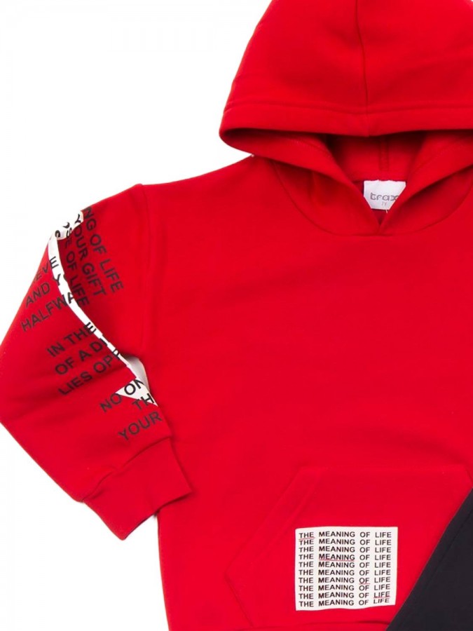 TRAX Εφηβική Φόρμα για Αγόρι 6-16 ετών "The Meaning Of Life" - 44815 Κόκκινο TRAX Εφηβική Φόρμα για Αγόρι 6-16 ετών "The Meaning Of Life" - 44815 Κόκκινο