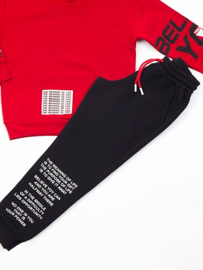 TRAX Εφηβική Φόρμα για Αγόρι 6-16 ετών "The Meaning Of Life" - 44815 Κόκκινο TRAX Εφηβική Φόρμα για Αγόρι 6-16 ετών "The Meaning Of Life" - 44815 Κόκκινο