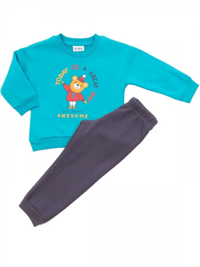 TRAX Παιδική Φόρμα για Αγόρι 1-6 ετών "Awesome" - 44919 Σμαραγδί TRAX Παιδική Φόρμα για Αγόρι 1-6 ετών "Awesome" - 44919 Σμαραγδί
