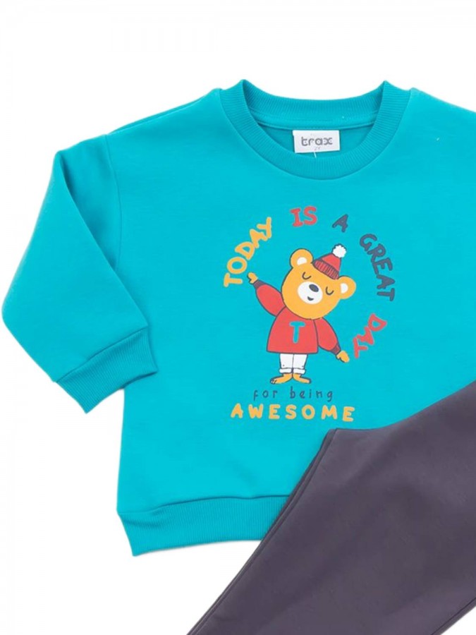 TRAX Παιδική Φόρμα για Αγόρι 1-6 ετών "Awesome" - 44919 Σμαραγδί TRAX Παιδική Φόρμα για Αγόρι 1-6 ετών "Awesome" - 44919 Σμαραγδί