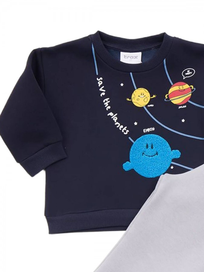 TRAX Παιδική Φόρμα για Αγόρι 1-6 ετών "Save the planet" - 44926 Μαρέν TRAX Παιδική Φόρμα για Αγόρι 1-6 ετών "Save the planet" - 44926 Μαρέν