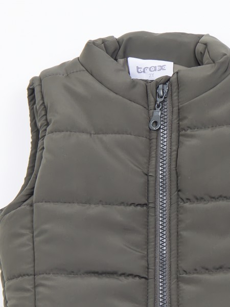 TRAX Παιδικό Αμάνικο Μπουφάν για αγόρια 1-6 ετών #45441 Χακί
