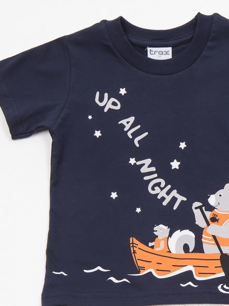 TRAX Παιδική Πυτζάμα Καλοκαιρινή για αγόρι 1-6 ετών #45492 Μπλε