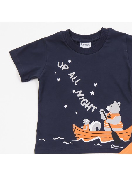 TRAX Παιδική Πυτζάμα Καλοκαιρινή για αγόρι 1-6 ετών #45492 Μπλε TRAX Παιδική Πυτζάμα Καλοκαιρινή για αγόρι 1-6 ετών #45492 Μπλε