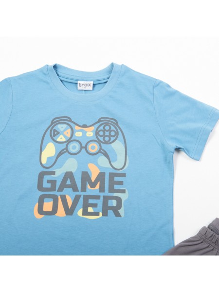 TRAX Παιδική Πυτζάμα Καλοκαιρινή για αγόρι 8-16 ετών #47391 Γαλάζιο TRAX Παιδική Πυτζάμα Καλοκαιρινή για αγόρι 8-16 ετών #47391 Γαλάζιο