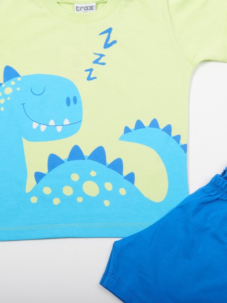 TRAX Παιδική Πυτζάμα Καλοκαιρινή για αγόρι 1-6 ετών #47492 Πράσινο