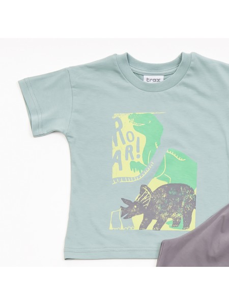 TRAX Παιδικό Σετ Κοντομάνικο Με Βερμούδα για αγόρια 1-6 ετών #45418 Μέντα TRAX Παιδικό Σετ Κοντομάνικο Με Βερμούδα για αγόρια 1-6 ετών #45418 Μέντα