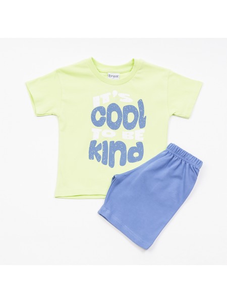 TRAX Παιδικό Σετ Κοντομάνικο Με Βερμούδα για αγόρια 1-6 ετών #45421 Λάιμ