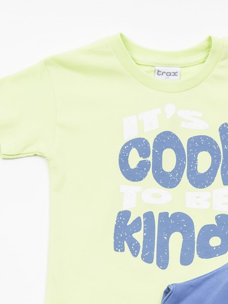 TRAX Παιδικό Σετ Κοντομάνικο Με Βερμούδα για αγόρια 1-6 ετών #45421 Λάιμ