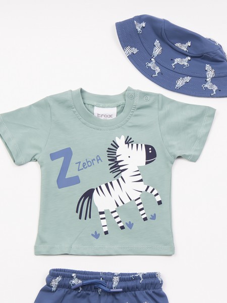 TRAX Βρεφικό Σετ Κοντομάνικο Με Βερμούδα για αγόρια #47058 Μέντα