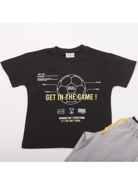 TRAX Εφηβικό Σετ Κοντομάνικο Με Βερμούδα για αγόρια 8-16 ετών #47330 Μαύρο TRAX Εφηβικό Σετ Κοντομάνικο Με Βερμούδα για αγόρια 8-16 ετών #47330 Μαύρο