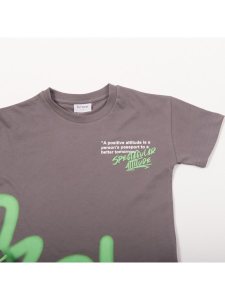 TRAX Εφηβικό Σετ Κοντομάνικο Με Βερμούδα για αγόρια 8-16 ετών #47342 Ανθρακί TRAX Εφηβικό Σετ Κοντομάνικο Με Βερμούδα για αγόρια 8-16 ετών #47342 Ανθρακί