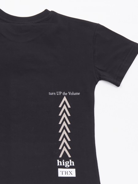 TRAX Εφηβικό Σετ Κοντομάνικο Με Βερμούδα για αγόρια #47345 Μαύρο