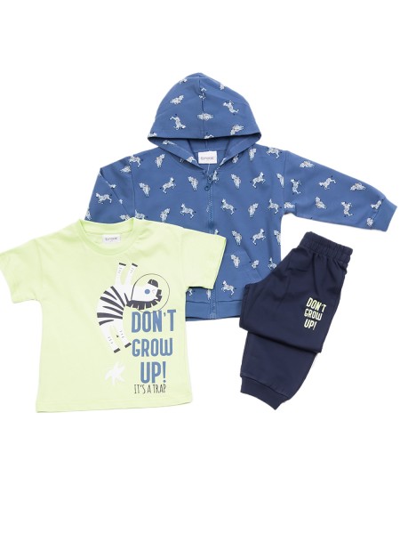 TRAX Παιδικό Σετ Με Ζακέτα Μακρύ Παντελόνι για αγόρια 1-6 ετών #47407 Ίντιγκο