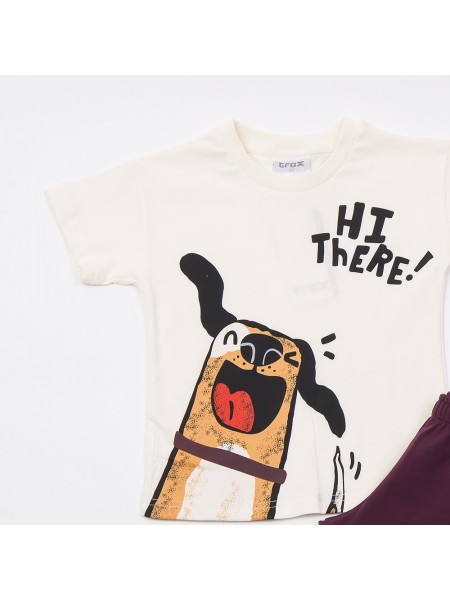 TRAX Παιδικό Σετ Κοντομάνικο Με Βερμούδα για αγόρια 1-6 ετών #47420 Εκρού TRAX Παιδικό Σετ Κοντομάνικο Με Βερμούδα για αγόρια 1-6 ετών #47420 Εκρού