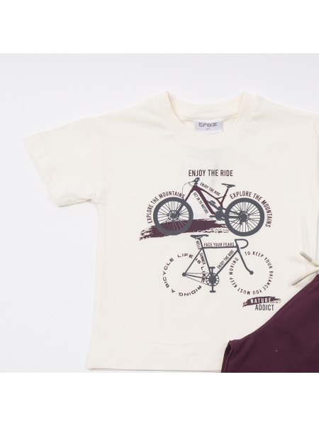 TRAX Παιδικό Σετ Κοντομάνικο Με Βερμούδα για αγόρια 1-6 ετών #47430 Εκρού TRAX Παιδικό Σετ Κοντομάνικο Με Βερμούδα για αγόρια 1-6 ετών #47430 Εκρού