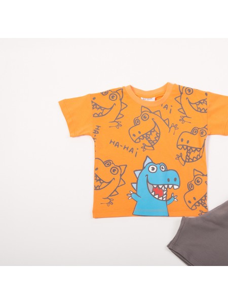 TRAX Παιδικό Σετ Κοντομάνικο Με Βερμούδα για αγόρια 1-6 ετών #47439 Πορτοκαλί TRAX Παιδικό Σετ Κοντομάνικο Με Βερμούδα για αγόρια 1-6 ετών #47439 Πορτοκαλί