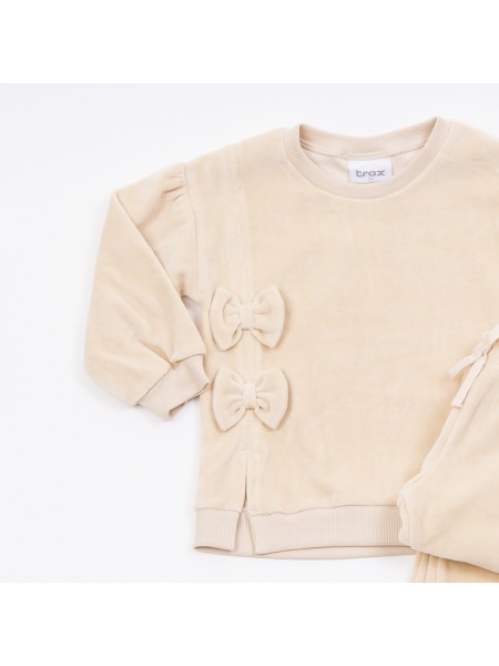 TRAX Παιδική Φόρμα Βελουτέ για Κορίτσι 1-6 ετών - 46741 Μπισκότο TRAX Παιδική Φόρμα Βελουτέ για Κορίτσι 1-6 ετών - 46741 Μπισκότο
