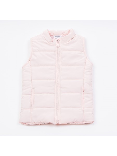 TRAX Εφηβικό Αμάνικο Μπουφάν για Koρίτσι 8-16 ετών #45168 Πούδρα