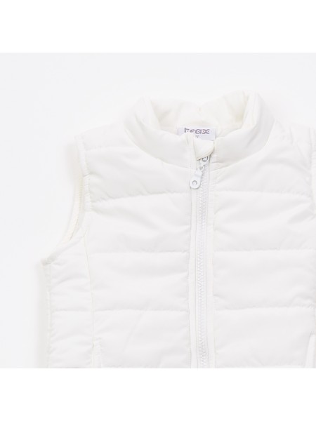 TRAX Παιδικό Αμάνικο Μπουφάν για Koρίτσι 1-6 ετών #45254 Εκρού TRAX Παιδικό Αμάνικο Μπουφάν για Koρίτσι 1-6 ετών #45254 Εκρού