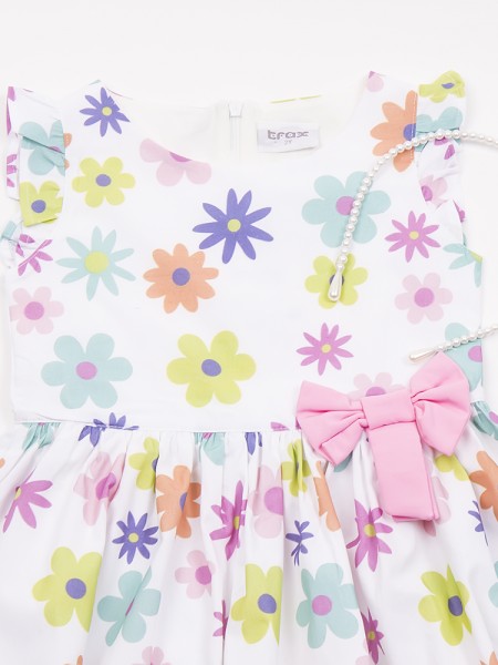 TRAX Παιδικό Φόρεμα για Κορίτσια 1-6 ετών #47251 Λευκό