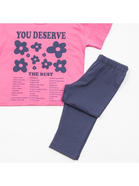 TRAX Εφηβικό Σετ Με Κολάν 3/4 για Κορίτσια 8-16 ετών #45104 Φουξ TRAX Εφηβικό Σετ Με Κολάν 3/4 για Κορίτσια 8-16 ετών #45104 Φουξ