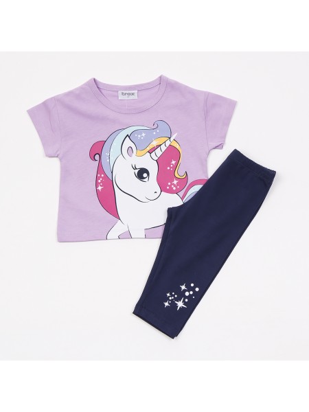 TRAX Παιδικό Σετ Με Κολάν για Κορίτσια 1-6 ετών #45215 Λιλά