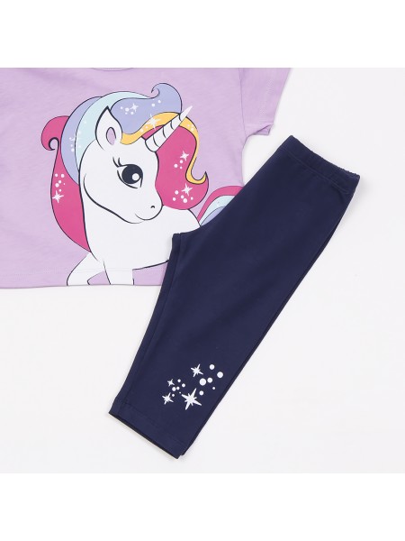 TRAX Παιδικό Σετ Με Κολάν για Κορίτσια 1-6 ετών #45215 Λιλά TRAX Παιδικό Σετ Με Κολάν για Κορίτσια 1-6 ετών #45215 Λιλά