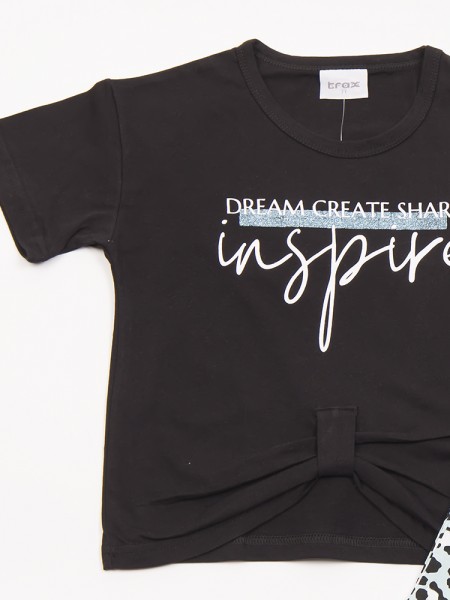 TRAX Εφηβικό Σετ Με Κολάν για Κορίτσια 8-16 ετών #47130 Μαύρο