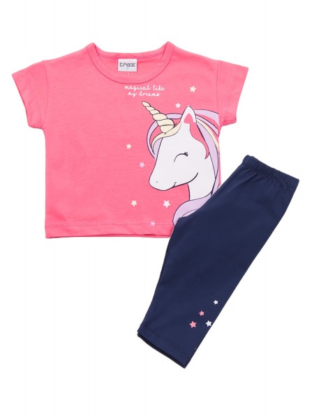 TRAX Παιδικό Σετ Με Κολάν για Κορίτσια 1-6 ετών #47211 Γρανίτα