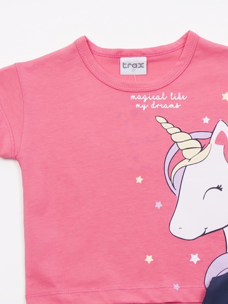 TRAX Παιδικό Σετ Με Κολάν για Κορίτσια 1-6 ετών #47211 Γρανίτα